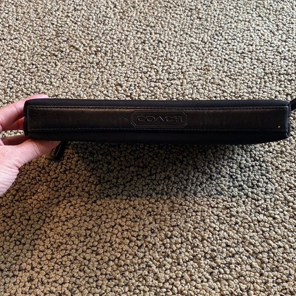Coach Wristlet/Clutch Nylon & Leather Trim Bag in EUC